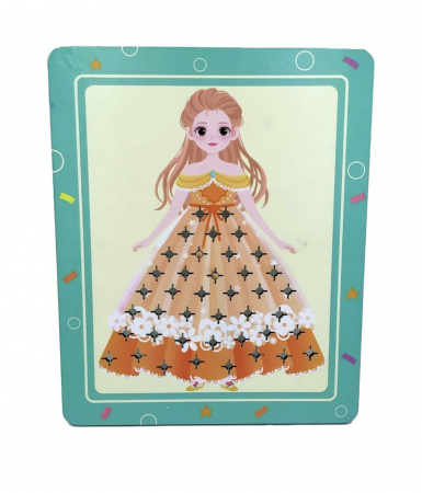 Set creativ si educativ Broderie pe rochia printesei blonde [12]