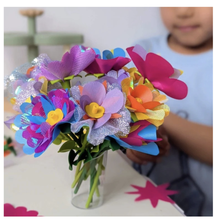 Joc de creatie floral Fabrica de flori cu 189 piese, set creativ DIY pentru copii [2]