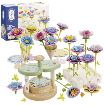 Jocuri si Jucarii - Joc de creatie floral Fabrica de flori cu 189 piese, set creativ DIY pentru copii
