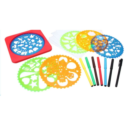 Articole pentru desen si pictura - Set Creativ Sabloane Spirograf Instrumente pentru Desen Mandala