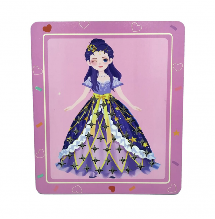 Set creativ si educativ Broderie pe rochia printesei brunete [4]