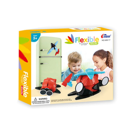Jocuri si Jucarii - Set de Constructie Magnetic Flexibil Flexible din silicon Blocks, 14 piese