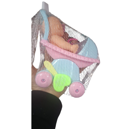 Set de joaca Papusa Bebe cu accesorii carucior, biberon si suzeta, 3 ani+ [3]