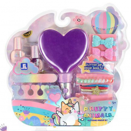 Moda - Mese de frumusete si accesorii - Set manichiura unghii si accesorii de par, Pretty Animals