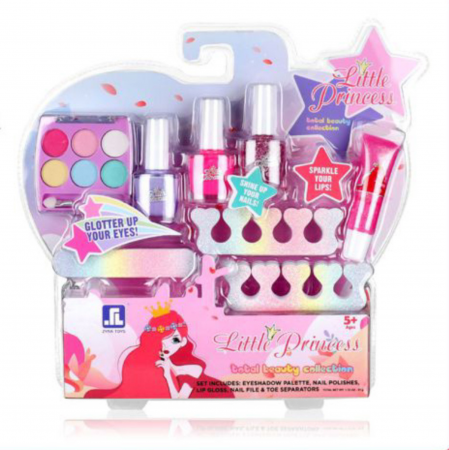 Moda - Mese de frumusete si accesorii - Set de machiaj si manichiura unghii, Little Princess Total Beauty Collection cu 8 piese