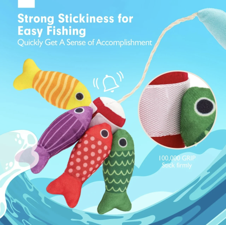 Set de pescuit si sortare culori textil, 22 piese, pentru copii 6 luni+ [6]