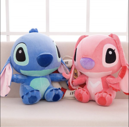Set doua mascote din plus Stitch si Angel 45 cm [5]