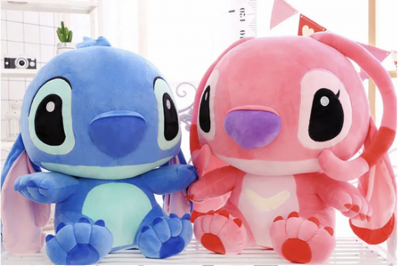 Set doua mascote din plus Stitch si Angel 45 cm [4]