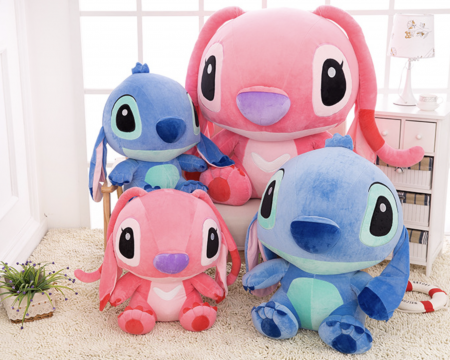 Set doua mascote din plus Stitch si Angel 65 cm [4]
