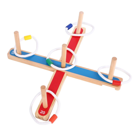 Set jocuri de societate Rings, pentru interior si exterior, din lemn [10]