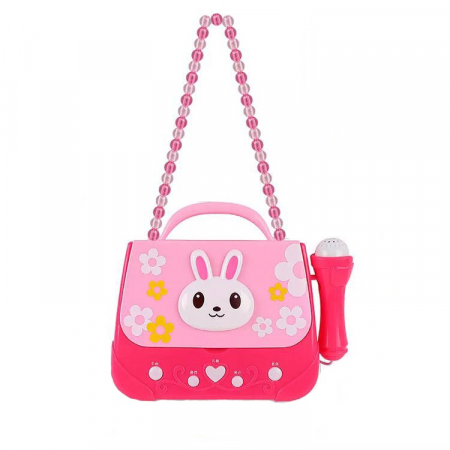 Set karaoke cu geanta muzicala si microfon MP3, cu sunete si lumini - roz cu alb Artist - instrumente muzicale - Set karaoke cu geanta muzicala si microfon MP3, cu sunete si lumini - roz cu alb