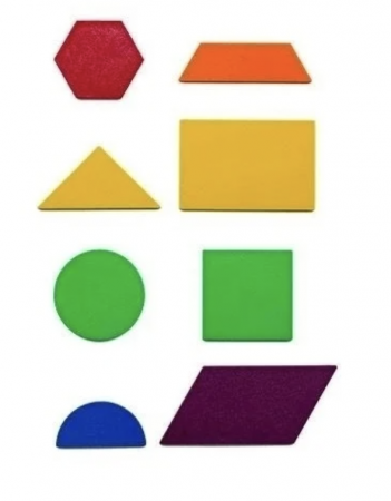 Jocuri si Jucarii - Set la Borcan cu 48 Forme Geometrice din Plastic – Activități Educative