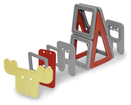 Jocuri si Jucarii - Set Magnetic de Constructie 12 Piese Multicolor 22.5x21x5.5 cm