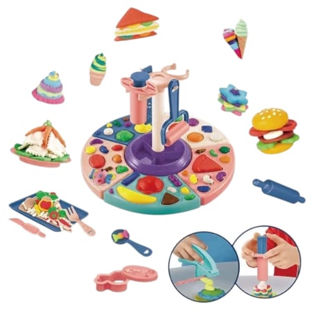 Jocuri si Jucarii - Set Mare Bucatarie cu Plastilina si Forme – Modelaj Creativ pentru Copii
