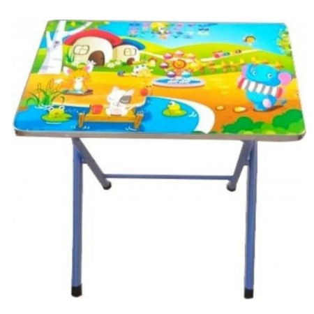 Birouri pentru copii - Set masa si scaun copii Joaca, albastru verde, MDF lucios, colturi rotunjite, 10 kg