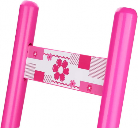 Set masuta cu doua scaune pentru copii, din MDF, Roz cu alb, 59x39x40 cm [6]