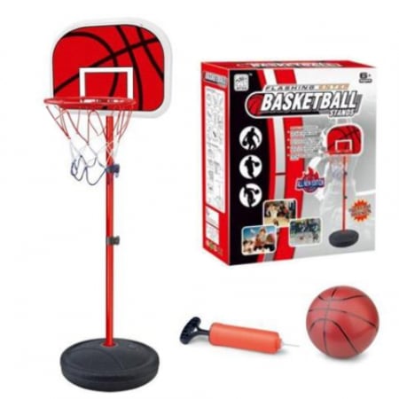 Jucarii cu apa si articole sportive pentru copii - Set minge si cos de baschet cu inaltime reglabila 202 cm