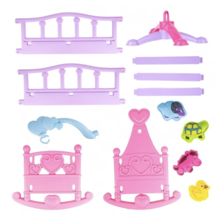 Set patut cu bebelus Sweet Baby cu sunete si accesorii, papusa 35 cm [2]