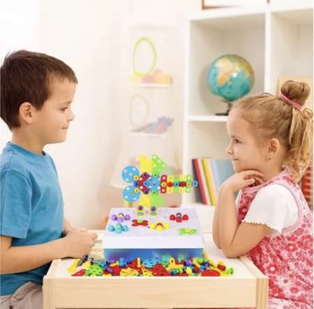 Set constructie copii cu 237 piese si bormasina cu baterii [3]