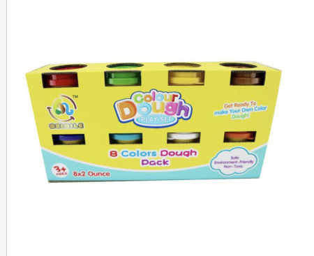 Jocuri si Jucarii - Set Plastilina Colorata cu Stampile si Accesorii 8 Borcane