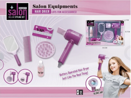 Jocuri si Jucarii - Set Salon Deluxe Styling cu 7 Accesorii