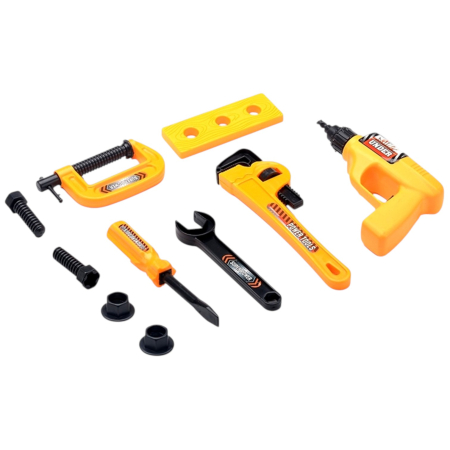 Jocuri si Jucarii - Set scule bricolaj pentru copii cu geanta de transport, plastic, 3 ani+
