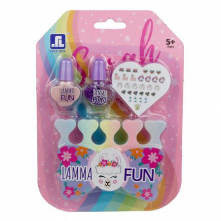 Jocuri si Jucarii - Set unghii false cu oja si stickere
