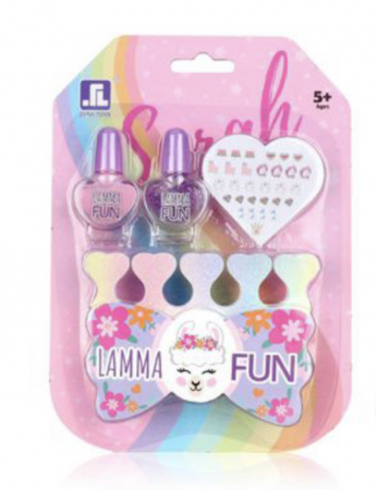 Jocuri si Jucarii - Set unghii false cu oja si stickere