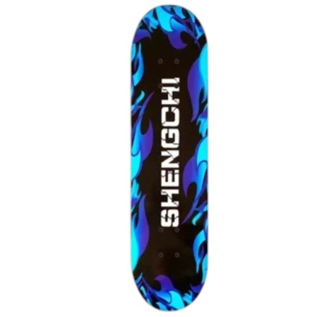 Skateboard pentru Copii, din Lemn, roti cu lumini, 72 cm - Shengohi Albastru inchis [3]