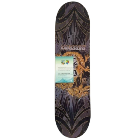 Skateboard pentru Copii, din Lemn, roti cu lumini, 72 cm - Rudeboyz Dragon Gri [2]