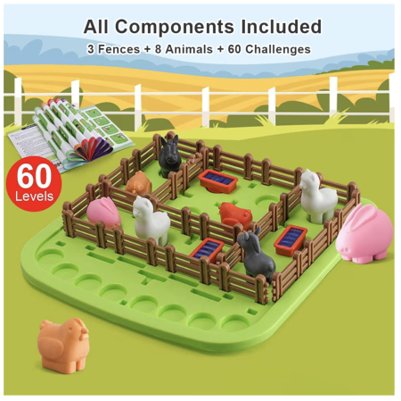 Jocuri si Jucarii - Smart Farmer - joc de logica cu animale de ferma, 60 provocari, limba romana