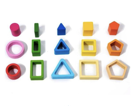 Sortator multistrat Montessori din lemn, 16 piese [3]