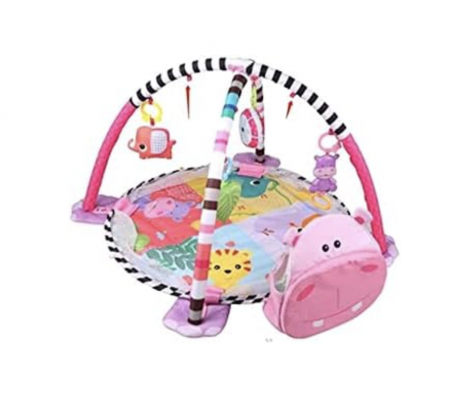 Spatiu de joaca cu saltea de activitati si tarc pentru bebelusi cu 30 bile Hipopotam [2]