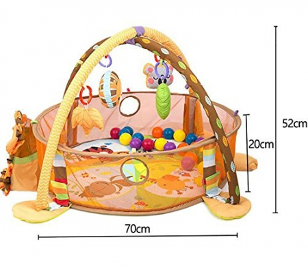 Spatiu de joaca cu saltea de activitati si tarc pentru bebelusi cu 30 bile Leu [5]