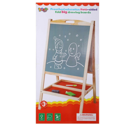 Tabla Sevalet, Cu Doua Fete, cu abac si ceas, Cangur, 90 cm, din lemn [7]