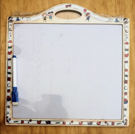 Tabla de scris cu litere si tangram, magnetice, din lemn [3]