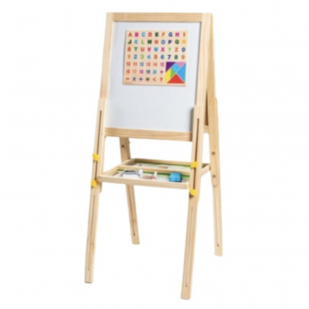 Table de scris pentru copii - Tabla Jumbo cu Doua Fete si inaltime reglabila, 108 cm, din lemn
