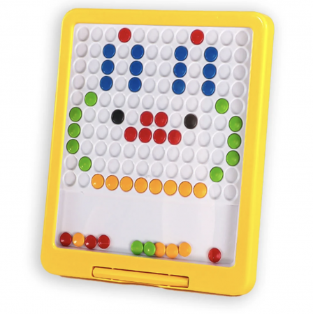 Laptop-uri si tablete grafice copii - Tabla magnetica cu pix si 20 sabloane, 50 butoni colorati