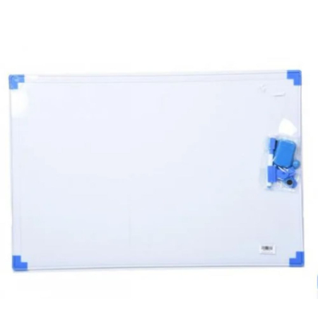 Jocuri si Jucarii - Tabla Magnetica Dubla De Scris Cu Doua Fete Tabla Inmultirii Si Carioca Bleu 52x36x1,5 cm