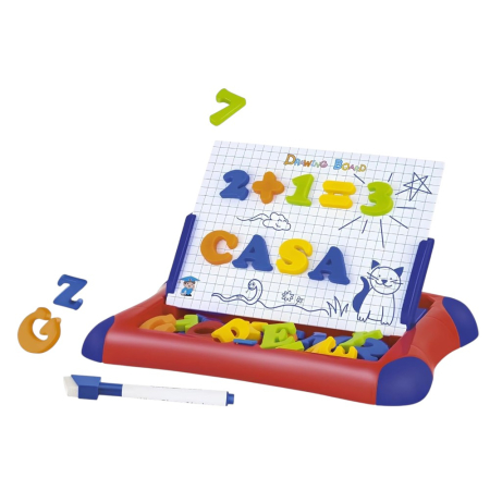 Tabla magnetica educativa 2 in 1, litere si cifre, marker si burete, 3ani+ [4]