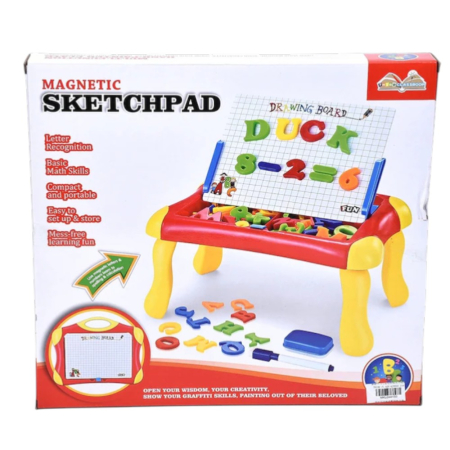 Tabla magnetica tip masuta, cu picioare detasabile, 60 piese, cu marker [4]