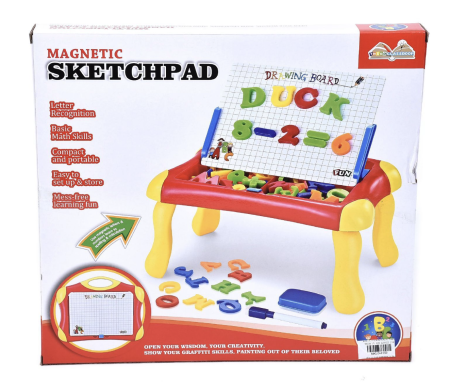 Tabla magnetica tip masuta, cu picioare detasabile, 60 piese, cu marker [5]