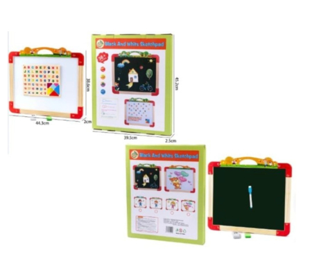 Tabla Montessori multifunctionala cu doua fete, 8009, din lemn [3]