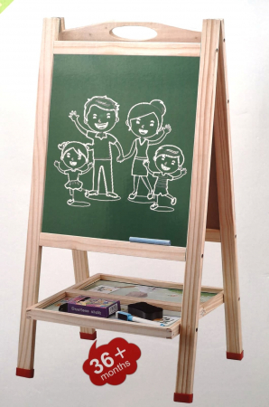 Tabla Sevalet, Cu Doua Fete, cu abac si ceas, 70 cm, din lemn [5]