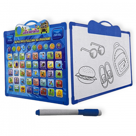Laptop-uri si tablete grafice copii - Tableta educativa 2 in 1 in limba romana cu tabla de scris