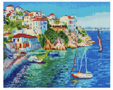 Tablouri DIY - Tablou B28-31553 Goblen Diamante rotunde, 50 x 40 cm, Riviera