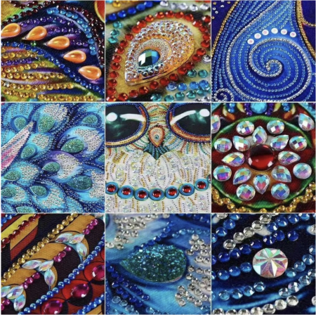 Tablou cu Diamante R8007 Iisus Hristos Pantocrator, cu Umplere partiala, cu rama, 30x40 cm [5]