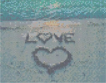 Tablou GM524 Catel si pisicuta, cu rama de lemn, Pictura cu Diamante, Goblen cu pietre 5D, 20 x 30 cm [4]