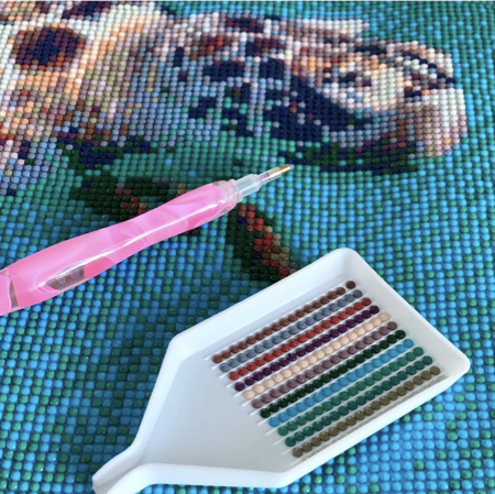 Tablou GM508 Bufnita, Pictura cu Diamante, Goblen cu pietre 5D, cu rama de lemn, 40 x 50 cm [2]