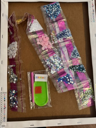 Tablou cu Diamante R8064 Maica Domnului din Ierusalim, cu Umplere partiala, cu rama, 30x40 cm [10]